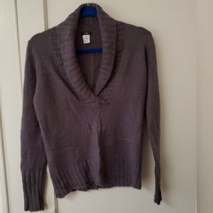 J Crew gray wool mohair shawl collar sweater XS
